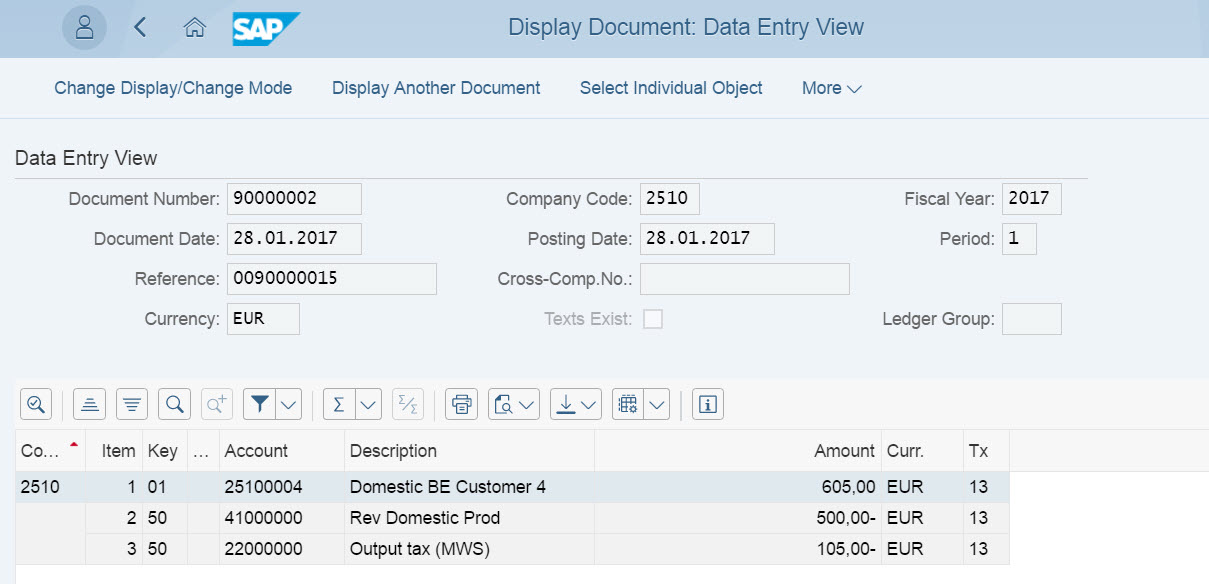 Final Posting Sales for Internal Order