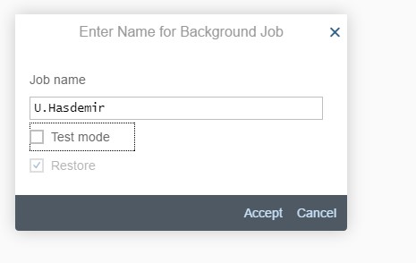 Realignment Restore Job
