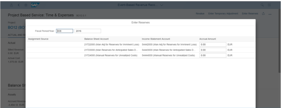 Event Based Revenue Recognition App provision